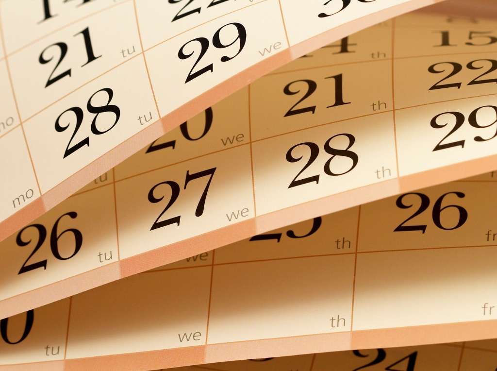 A photo of a calendar.