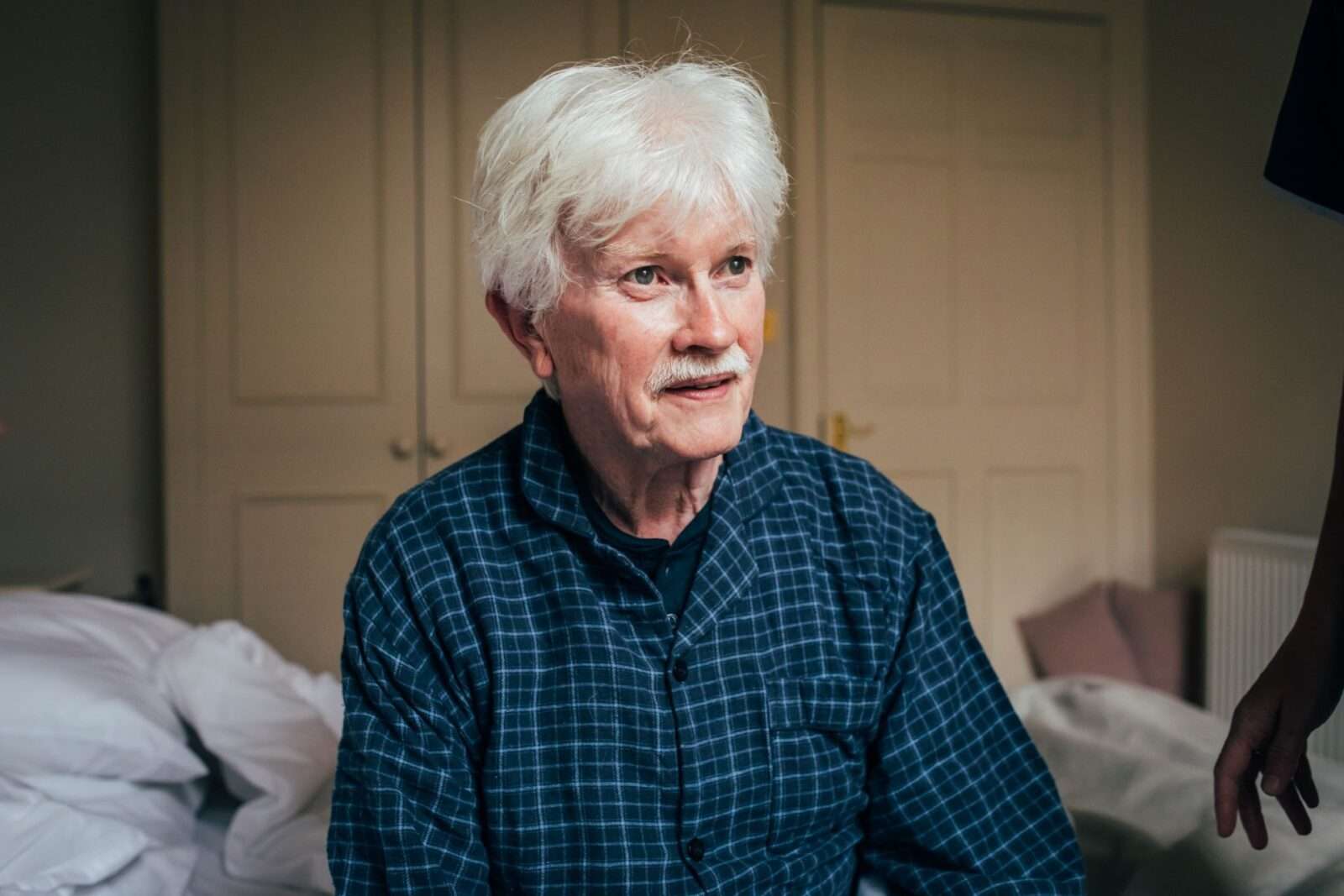 Bright Care's client waking up in the morning