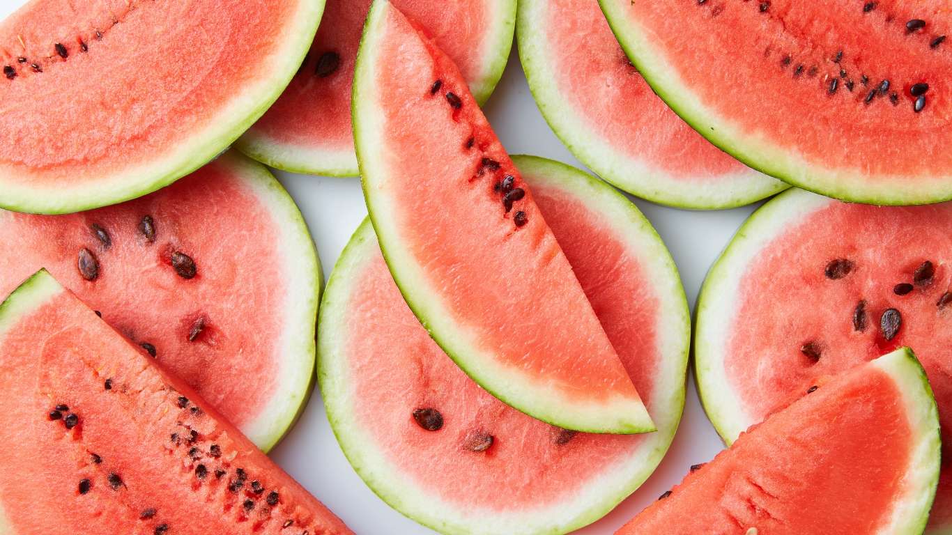 Segments of watermelon